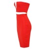 Sexy Red Two Piece Bodycon Dress M3894a