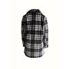 Black And White Extra Cover Women's Leopard Print Pocket Loose Plush Coat YM8629