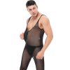 Men's Underwear Mesh One-Piece Bodysuit Vest Sexy Nightclub Stage Costume N996