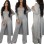 Solid Knitting Woman Autumn Winter 2 Piece Set M8263