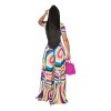 Fashion Dew Printed Wide-Leg Pants Short Sleeved Two Piece Suit 9405