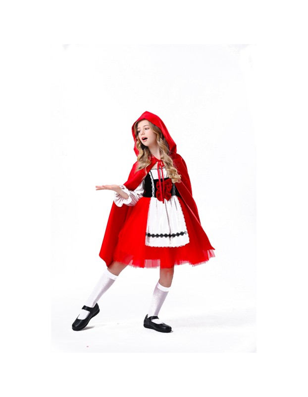 Little Red Ridding Hood Costume Party Fancy Dress Children Cosplay Costume YM5618