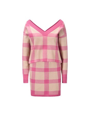 Sexy Sweater Long Sleeve Sweater Knitting Short Two Piece Skirt Set LQ164