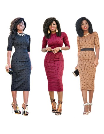 Semi-sleeved printed tight sexy high waist was thin ladies dress