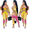 Milk Silk Women Sets Digital Printed Coat Vest Trousers Casual Suit X3690