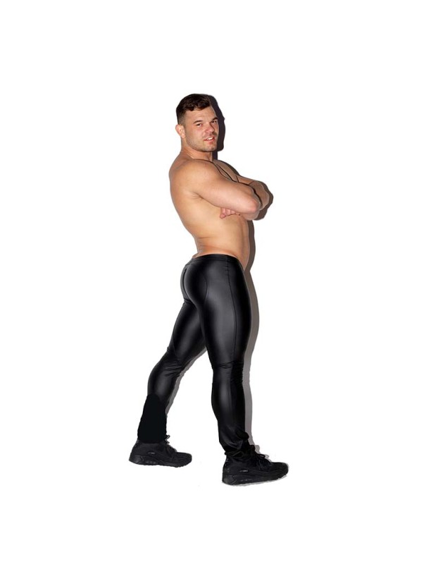 Leggings Matt Leather Sexy Pants Open Crotch Trouser For Men  N803