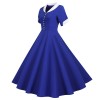 Solid Color Leisure Ball Gown Suit Collar Classy Slim Women Dresses JY14792