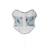Belly Oil Painting Wind Corset Top Yarn Dyed Jacquard Fish Bone Waist Corset 22048