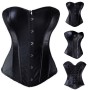 Blcak leather corset m7081b