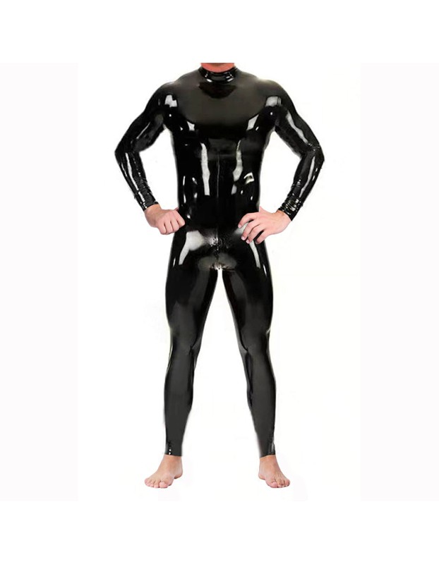Wetlook Full Body Mens Sexy Latex Catsuit Pvc Bodysuit Stretchy Sheath Zentai XX6819