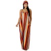 Women v neck spaghetti strap loose beach casual long maxi dress M9034