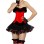 sexy red lace corset with lace skirt m1816b