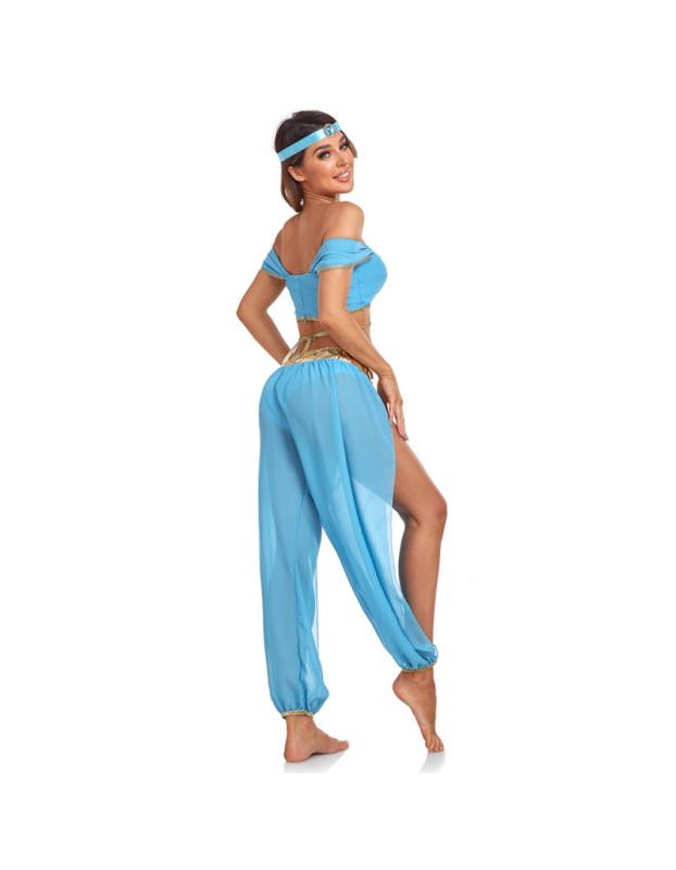 Sexy Aladdin Magic Lamp Princess Jasmine Dress Themed Halloween Costume SM20276