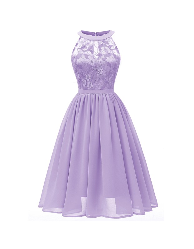 Elegant Wedding Chiffon Halter Women Party Summer Dress Casual CD1645