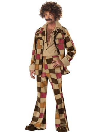 60s 70s Men Retro Hippie Disco Costume M40237