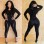 Sexy Black Lace-up Jumpsuit M3881