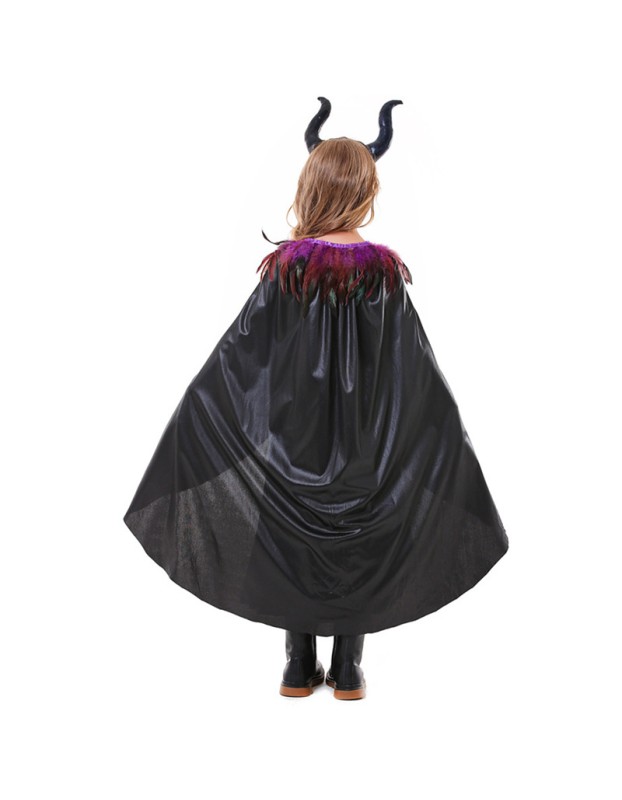 Cosplay Evil Queen Disfraces Halloween Witch Gown Girls Dress Kids Costume M40769
