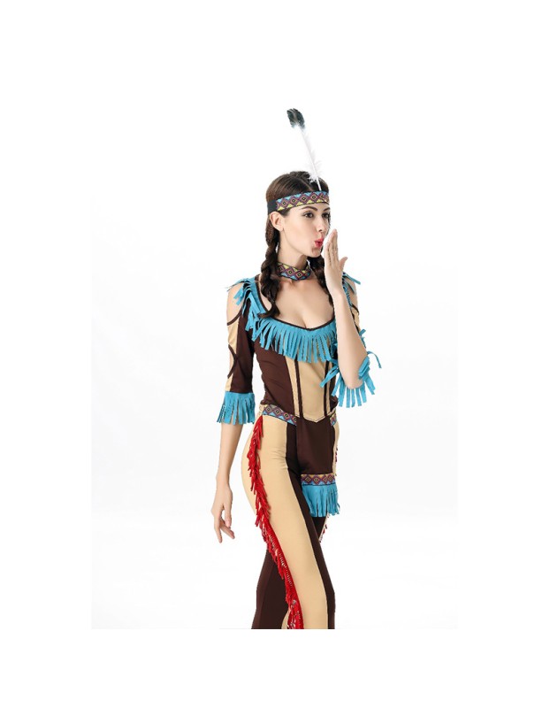 Women Costume Indian Native Savage Cosplay Masquerade Costume MS40201