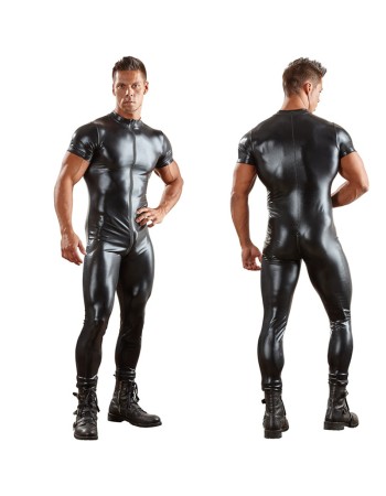 Front Zipper Leather Men's Zentai Catsuit Full Bodysuit N949