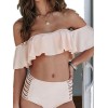 New style Solid Ruffles Sexy swimwear 1707