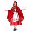 Halloween Children's Dress Girl Little Red Riding Hood  Coak Witch Dress YM5614