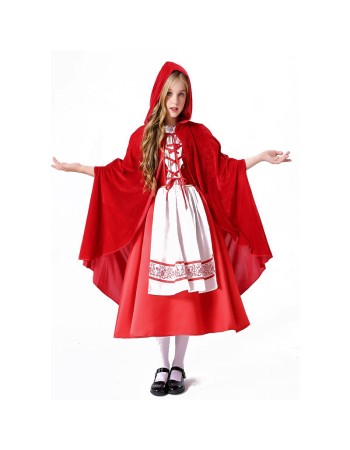 Halloween Children's Dress Girl Little Red Riding Hood  Coak Witch Dress YM5614