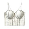 Bright Drill Tight Wrap Chest Suspender Inner Take Top Nail Bead Corset KN8185