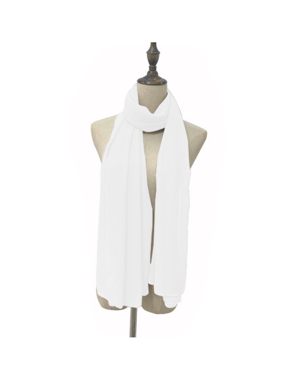 Muslim Style Scarfs Hijabs Monochrome Headscarf Silk Scarf For Women 006