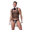 Uniform Tuxedo Sexy Lingerie Set Mesh Men Underwear M20190