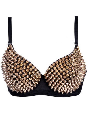 Popular Punk Style Rivet Sexy Bra M5258