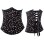 sexy black underbust corset with skull pattern m1847