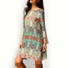 Beach Floral Print Boho Dress M30391b