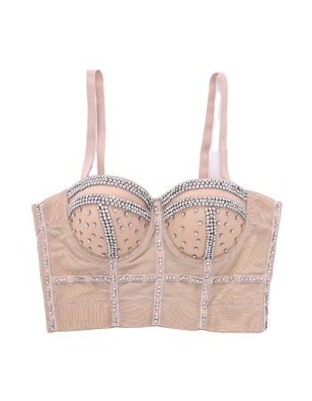 Shapewear Color Diamond Short  Chest Wrap Nightclub Vest Waist Bra KN8990