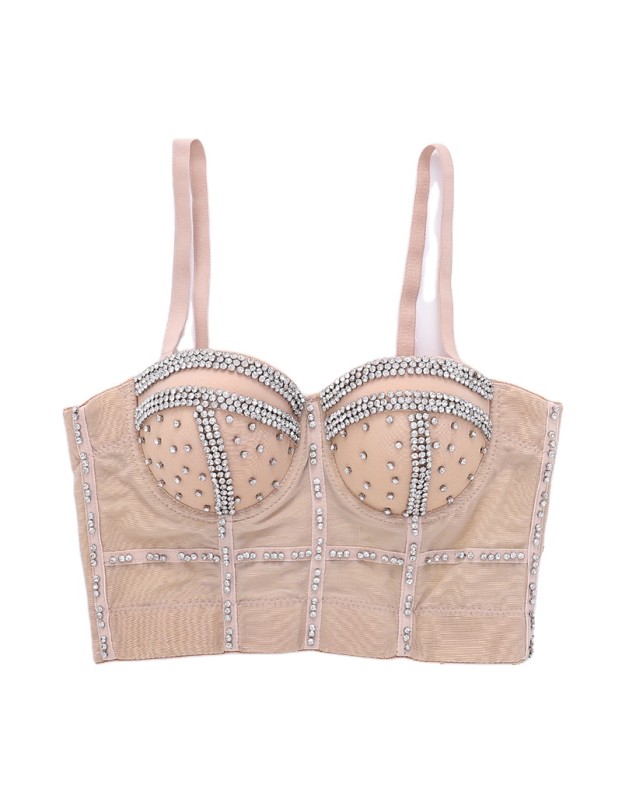 Shapewear Color Diamond Short  Chest Wrap Nightclub Vest Waist Bra KN8990
