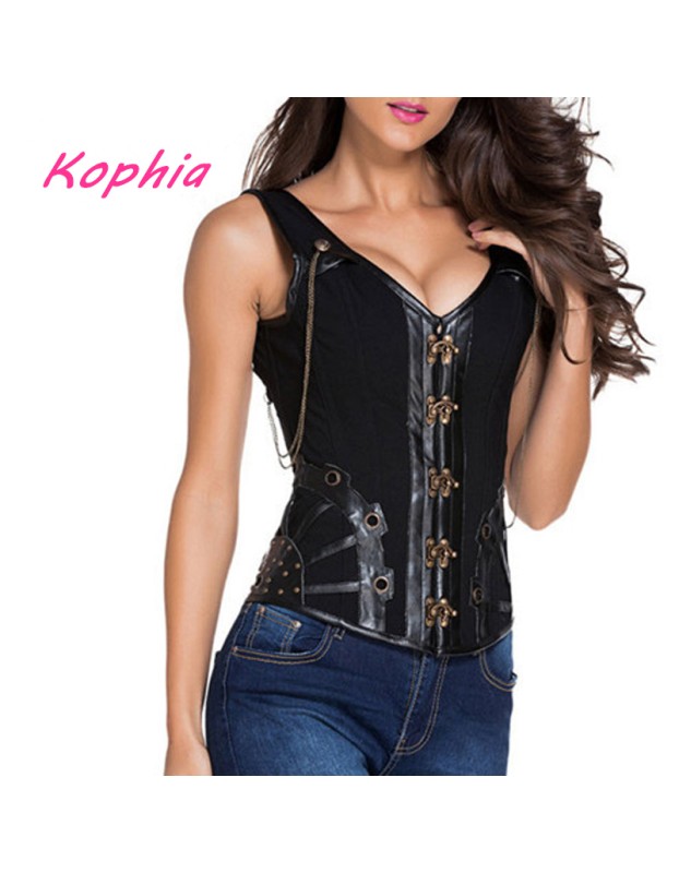 Steampunk Vest Top Steel Boned Corset M1385