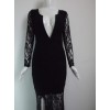Sexy Black And White Lace Design Evening Dress M3974
