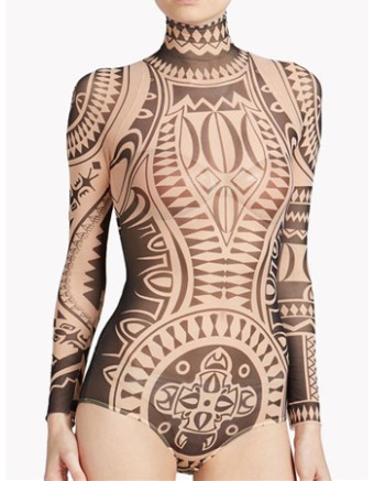 New Arrival Hot Women Pattern Long Sleeve Jumpsuit M30142