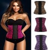 Leopard Print 4 Steel Bones Latex Waist Trainer M1303C