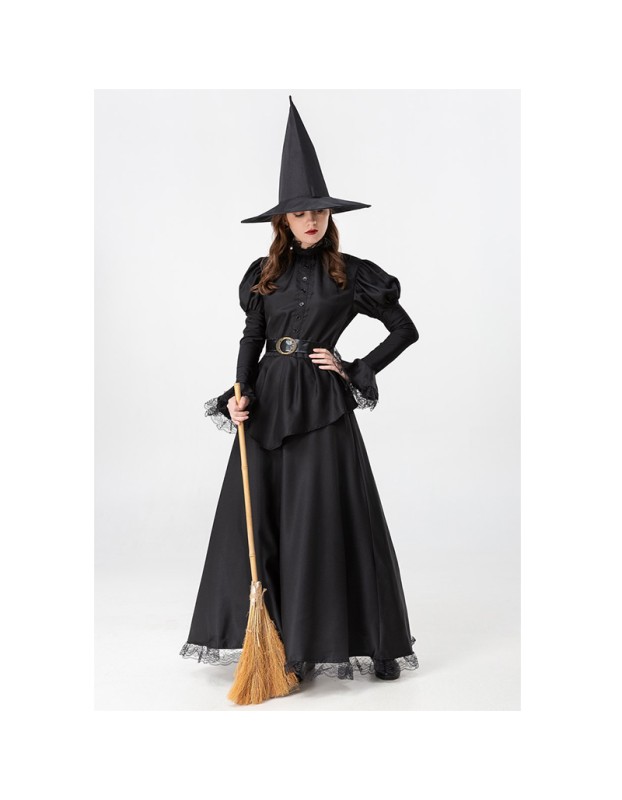 Halloween Export States Pure Black Witch Game Cosplay Costumes YM9315
