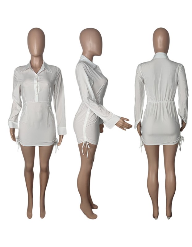 Sexy Short Mini Dress Shirts Dress For Women M013