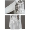 White floral embroidery beachwear M5317