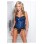women blue satin corset m1758