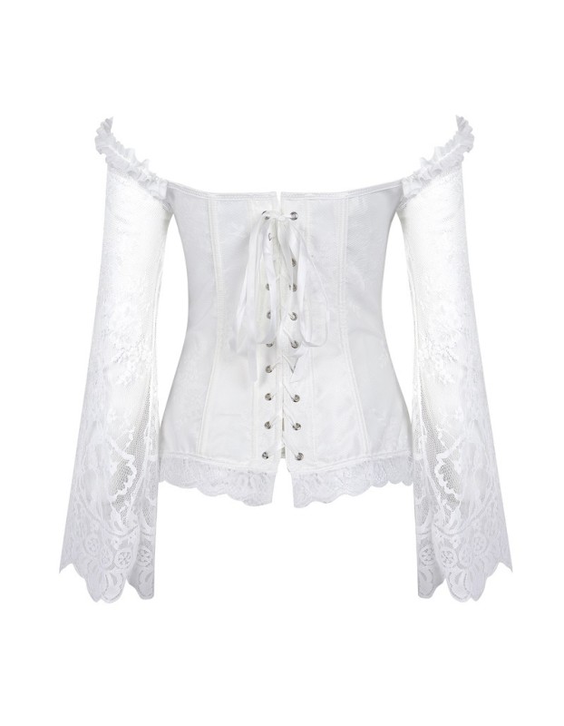 Long Sleeve Lace Corset M1418A