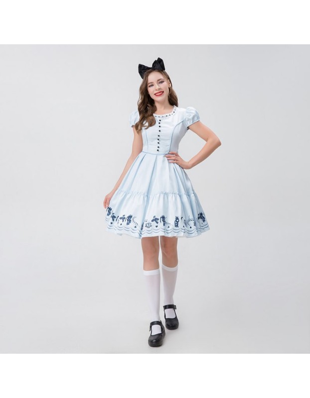 Halloween Cute Maid Costume  Alice In Wonderland Princess Dress Costume YM0912