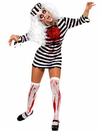 Halloween Stripe Prisoner Costume M40166