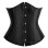 Sexy women solid satin underbust corsets plus size black white M1743
