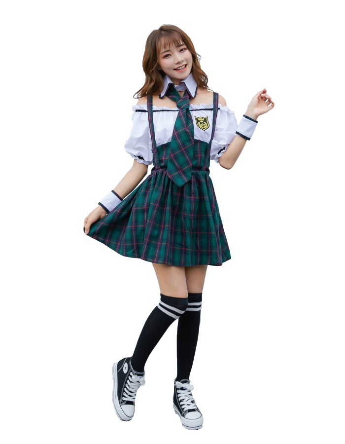 Japanese school girl Dress cheerleading performance clothe M40709-2