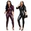 Women States Sexy Fashion Stretch PU Leather Cardigan Sport Two Sets LD81041