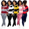 Autumn Winter Thick and fluffy Hoodied Women's set Tracksuit m6005