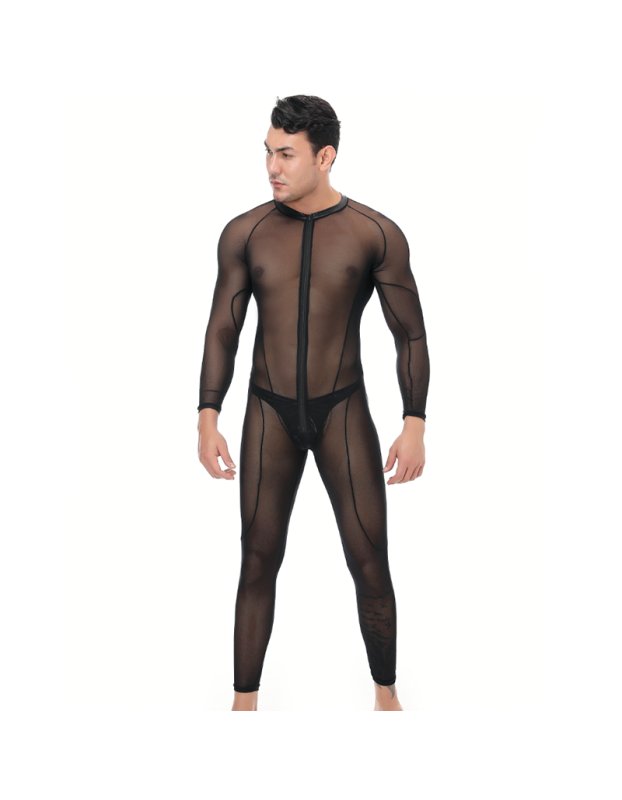 Sexy Men Underwear Long Sleeve Jumpsuit One-Piece Bodysuit N981